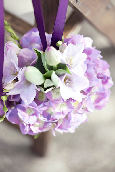 pruple wedding flowers